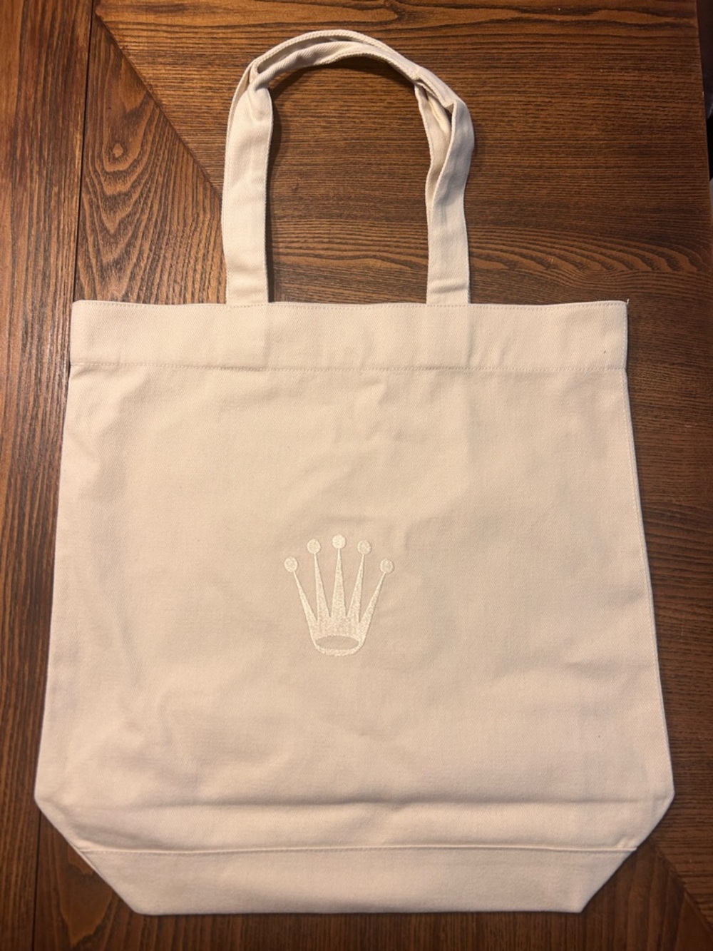 Rolex - Authentic Rolex Cream Canvas Tote Bag
